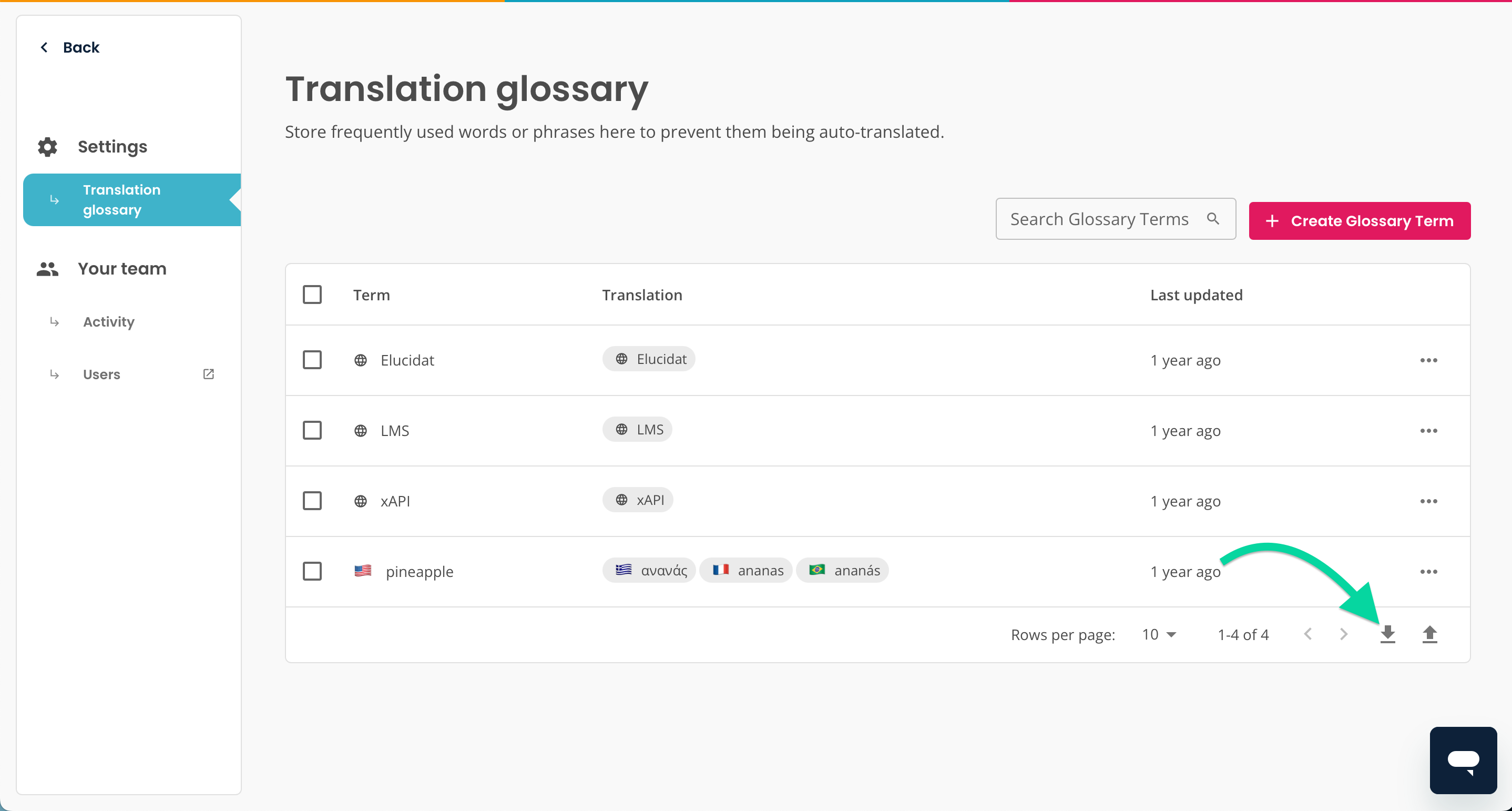 Translation Glossary, arrow pointing to glossary download button.png